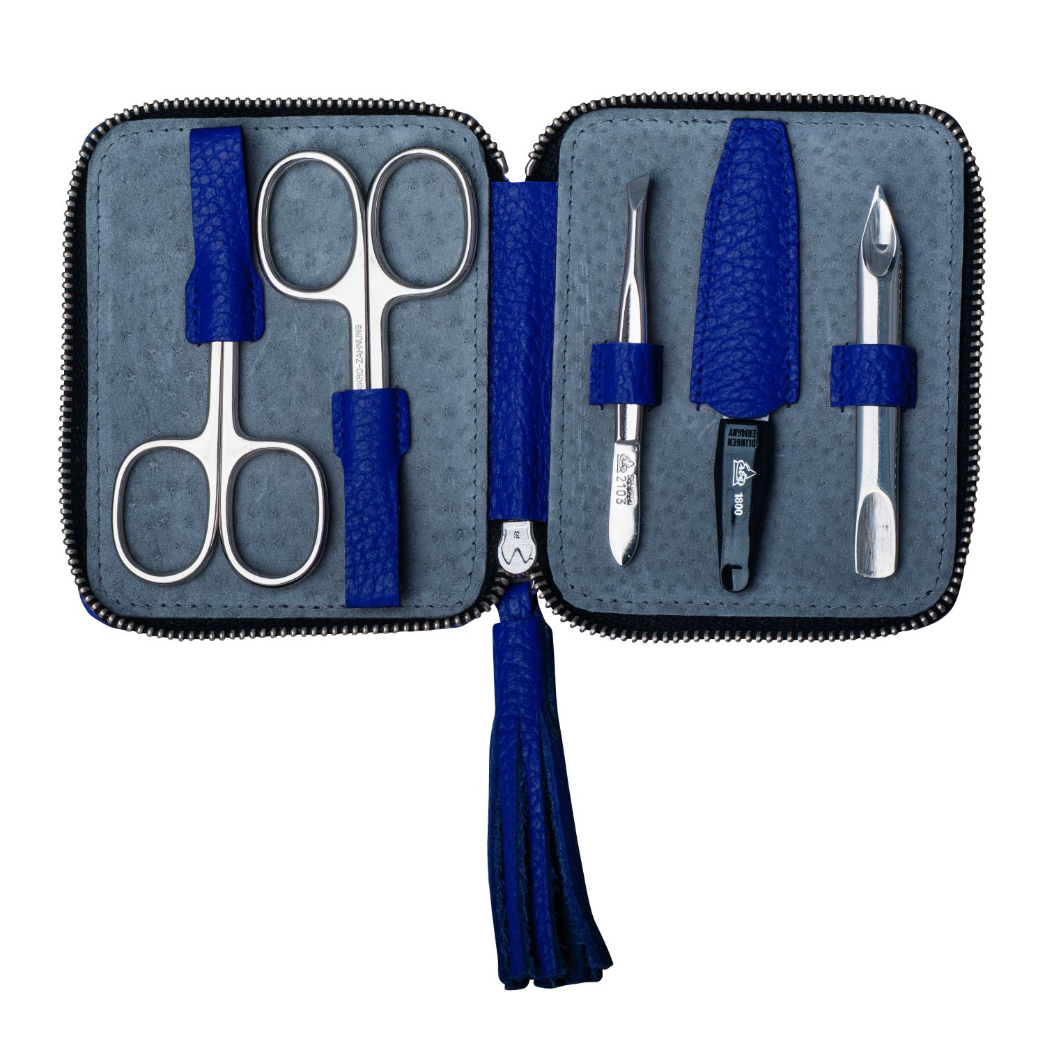 ERBE Maniküre Set Reißverschluss-Etui Tivoli, marineblau, 5-tlg.