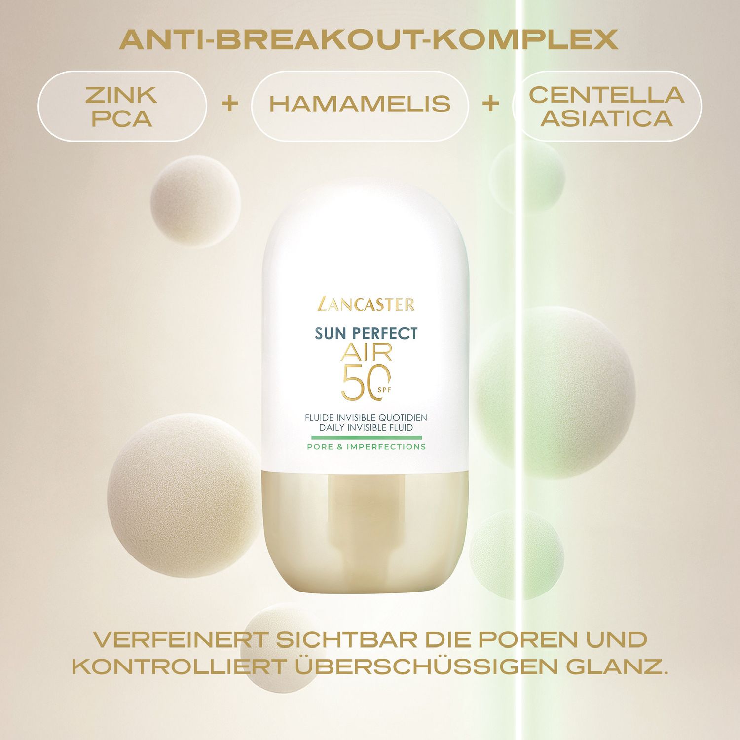 Lancaster Sun Perfect AIR Daily Invisible Fluid SPF50 Pore & Imperfections