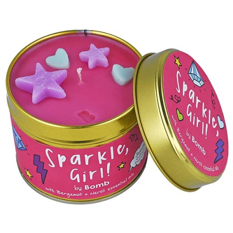 Sparkle Girl! Tin Candle
