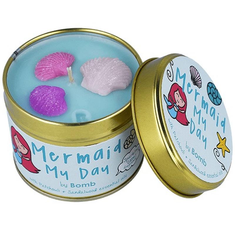 Mermaid My Day Tin Candle